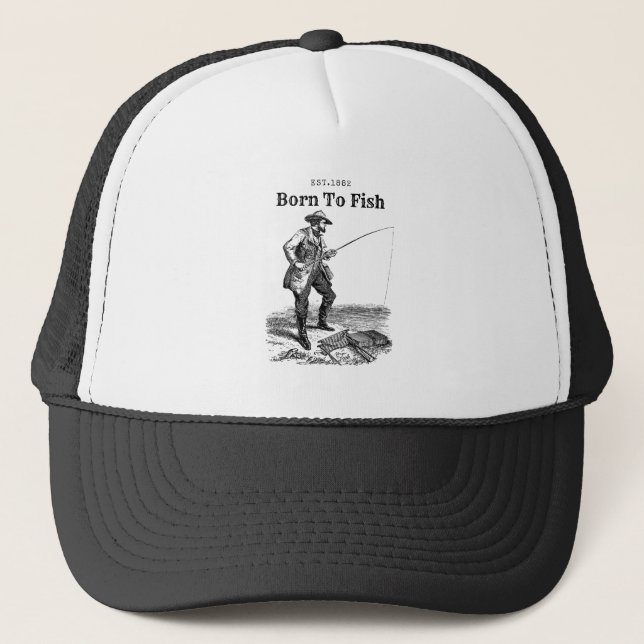 Gorra De Camionero Nacido Para Pescar (Anverso)