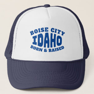 Gorra De Camionero Nacido y criado en Boise City Idaho
