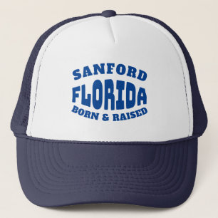 Gorra De Camionero Nacido y criado en Sanford Florida