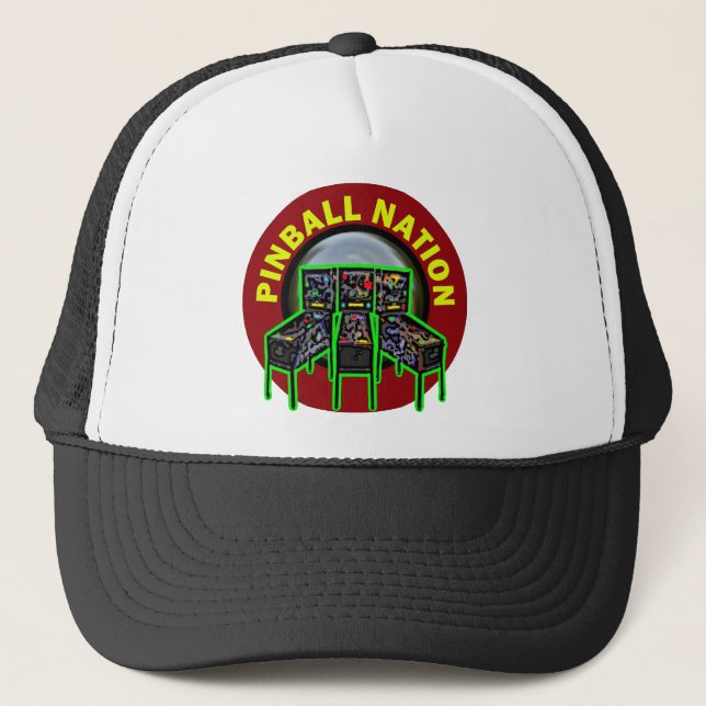 Gorra De Camionero Nación del pinball (Anverso)