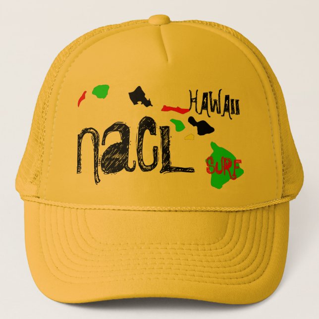 Gorra De Camionero NaCL SALT AGUA SURF HAWAII (Anverso)