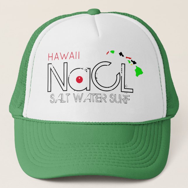 Gorra De Camionero NaCL SALT AGUA SURF HAWAII (Anverso)