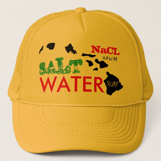 Gorra De Camionero NaCL SALT AGUA SURF HAWAII (Anverso)