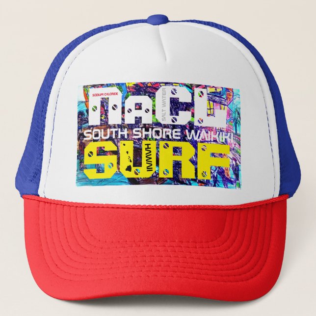 Gorra De Camionero NaCL SURF COSTA SUR WAIKIKI (Anverso)