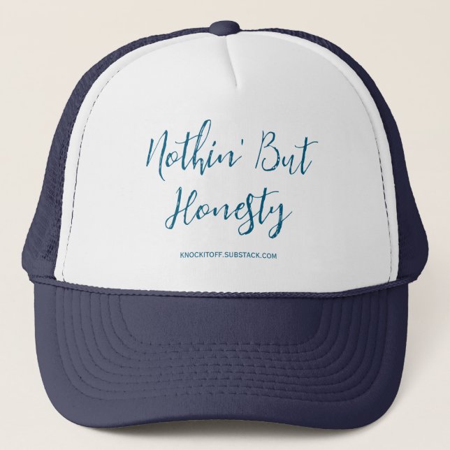 Gorra De Camionero Nada Más Que Honestidad (Anverso)