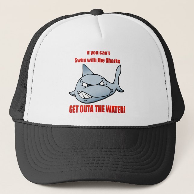 Gorra De Camionero Nadar con los tiburones (Anverso)