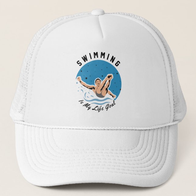 Gorra De Camionero nadar es mi objetivo de vida (Anverso)