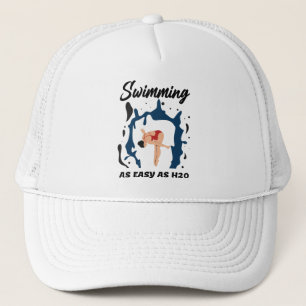 Gorra De Camionero Nadar tan fácil como H2O - Diseño divertido de nat