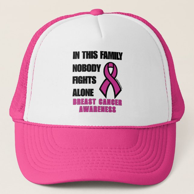 Gorra De Camionero NADIE LUCHA SOLO... Cáncer de mama (Anverso)