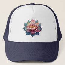 Namaste lotus flower trucker
