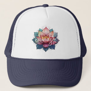 Gorra De Camionero Namaste lotus flower trucker