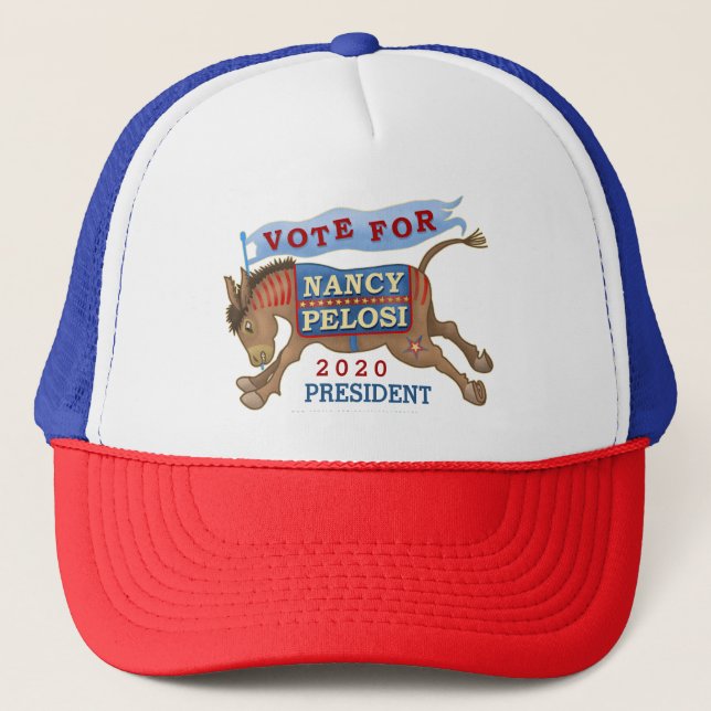 Gorra De Camionero Nancy Pelosi para el presidente Donkey 2020 (Anverso)