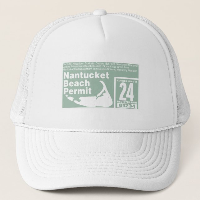 Gorra De Camionero Nantucket Beach Permit 2024 Green (Anverso)