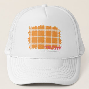 Gorra De Camionero Naranja 3 de la tela escocesa