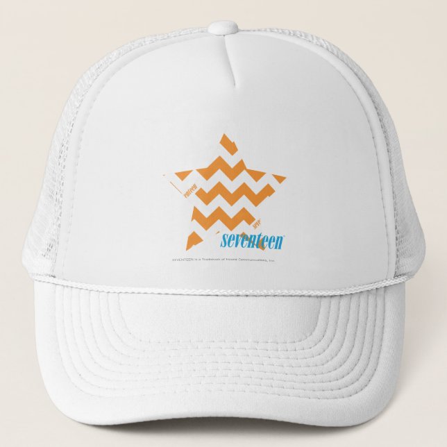 Gorra De Camionero Naranja 3 del zigzag (Anverso)