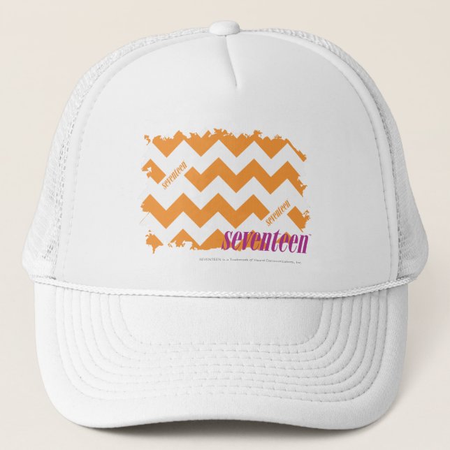 Gorra De Camionero Naranja 4 del zigzag (Anverso)