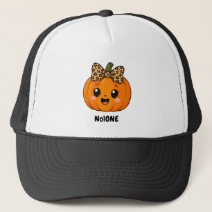 Gorra De Camionero Naranja Adorable Pequeña Calabaza Halloween Person