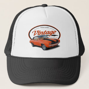 Gorra De Camionero Naranja Camaro del vintage