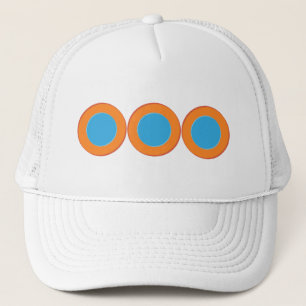 Gorra De Camionero Naranja Con Puntos Azules