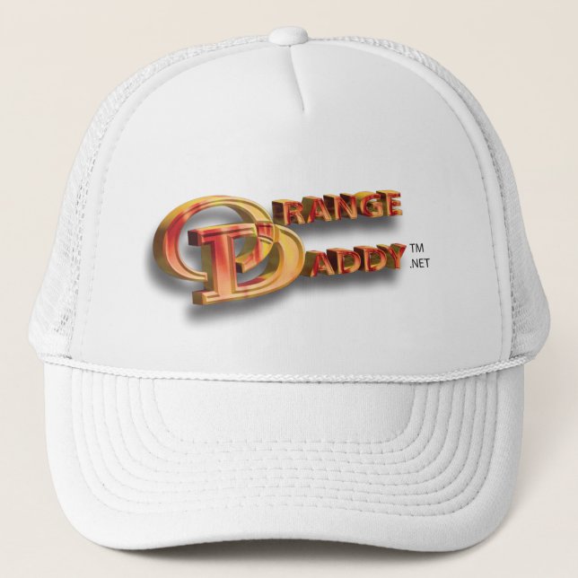 Gorra De Camionero Naranja Daddy 3D (Anverso)