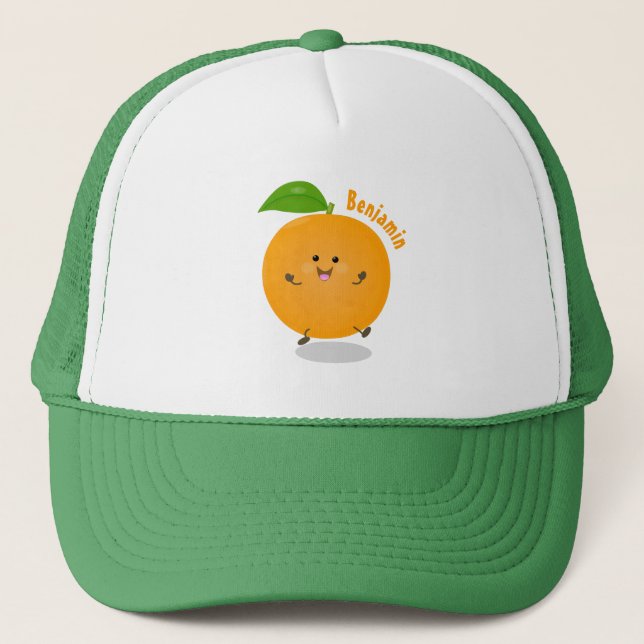 Gorra De Camionero Naranja de danza dulce cítricos (Anverso)