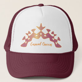 Gorra De Camionero Naranja de la Corona "Reina Casual" perpetuo Borgo
