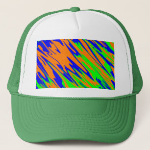 Gorra De Camionero Naranja de pintura con spray Blue Lime