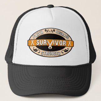 Gorra De Camionero Naranja de sobreviviente de cáncer