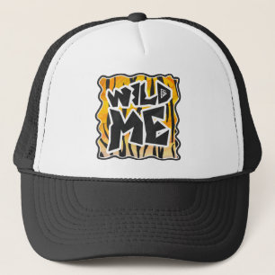 Gorra De Camionero Naranja de tigre y negro salvaje