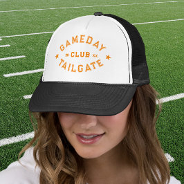 Gorra De Camionero Naranja del club de Personalizado del portón trase