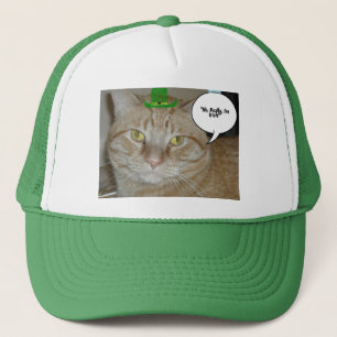Gorra De Camionero Naranja del Día de los Patrocinadores Tabby Cat