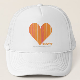 Gorra De Camionero Naranja fino 3 de las rayas
