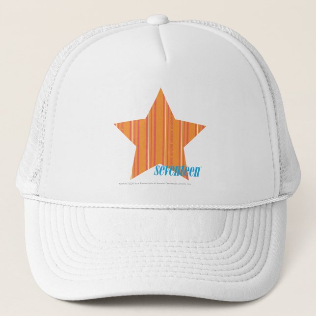 Gorra De Camionero Naranja fino 4 de las rayas (Anverso)