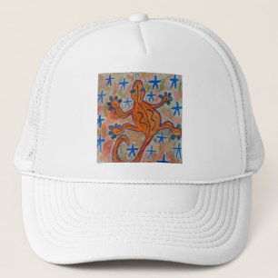 Gorra De Camionero Naranja Gecko
