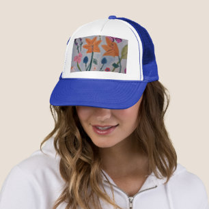 Gorra De Camionero Naranja Lilies