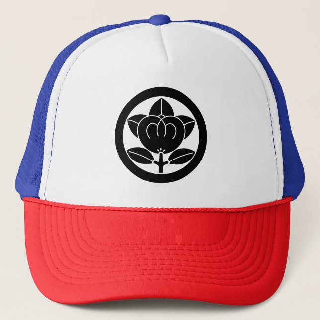 Gorra De Camionero Naranja mandarín en un círculo (Anverso)