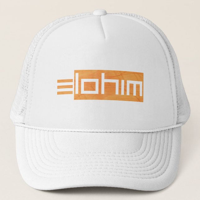 Gorra De Camionero Naranja moderno de Elohim (Anverso)