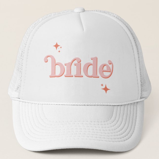 Gorra De Camionero Naranja PINK Disco Bride Bridal Party hen DO Shirt (Anverso)