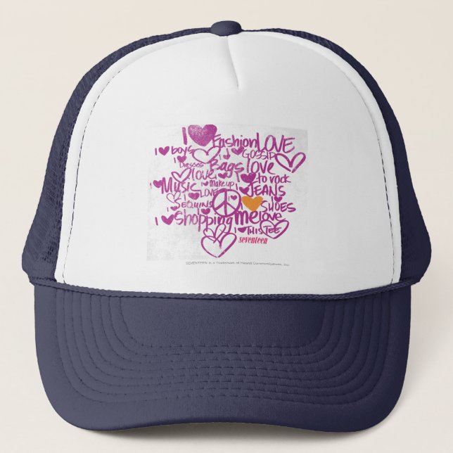 Gorra De Camionero Naranja/púrpura de la pintada (Anverso)