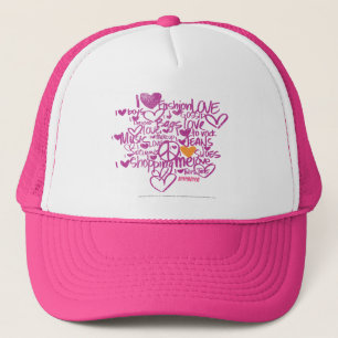 Gorra De Camionero Naranja/púrpura de la pintada