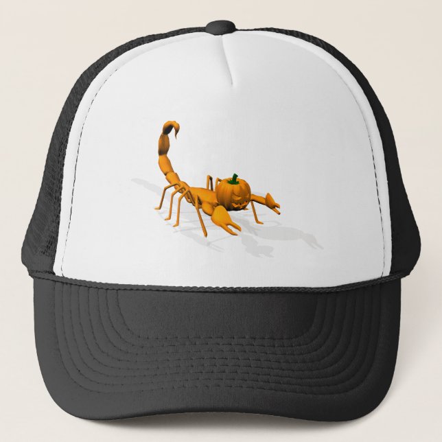 Gorra De Camionero Naranja Scorpion (Anverso)