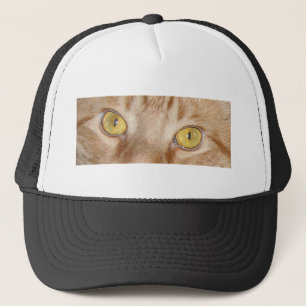 Gorra De Camionero Naranja Tabby Cat Eyes