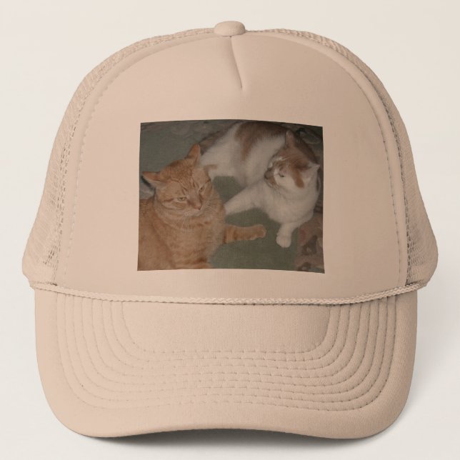 Gorra De Camionero Naranja Tabby Cats (Anverso)