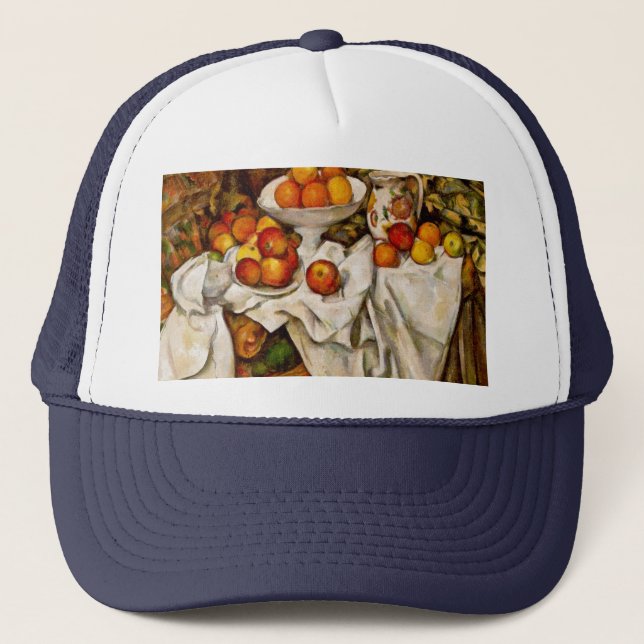 Gorra De Camionero Naranjas de Paul Cezanne Apples Impresionismo (Anverso)