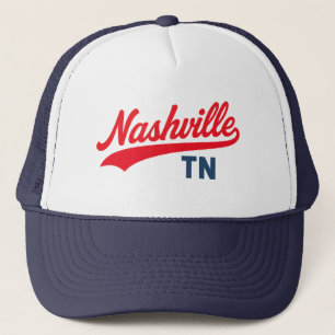 Gorra De Camionero Nashville TN Swoosh Script Design - Retro