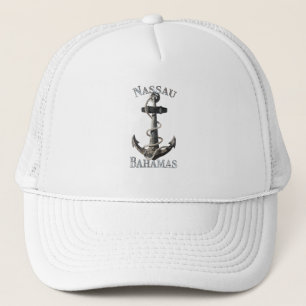 Gorra De Camionero Nassau Bahamas Vacaciones Ancla Náutica