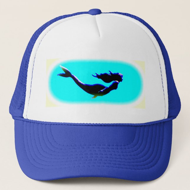 Gorra De Camionero natación de sirenas subacuáticas (Anverso)