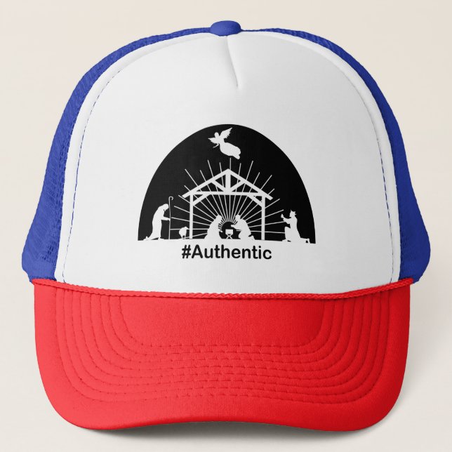 Gorra De Camionero Natividad auténtica (Anverso)
