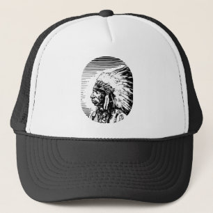 Gorra De Camionero Nativo americano blanco