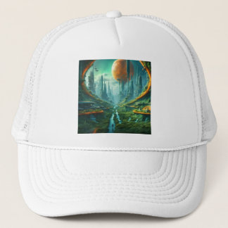 Gorra De Camionero Naturaleza alienígena y arte de ciencia ficción fu